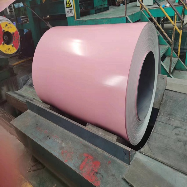 Pink color coated steel coil